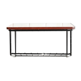 Table de chevet suspendue en bois et métal