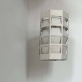 Vintage pendant light by Poul Gernes, matt white lacquered metal, by Poulsen Denmark 1960.