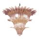 Mid-Century Modern Pink “Palmette” Murano Glass Chandelier