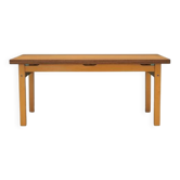 Table en hêtre, design polonais, années 1980, fabricant : OFM