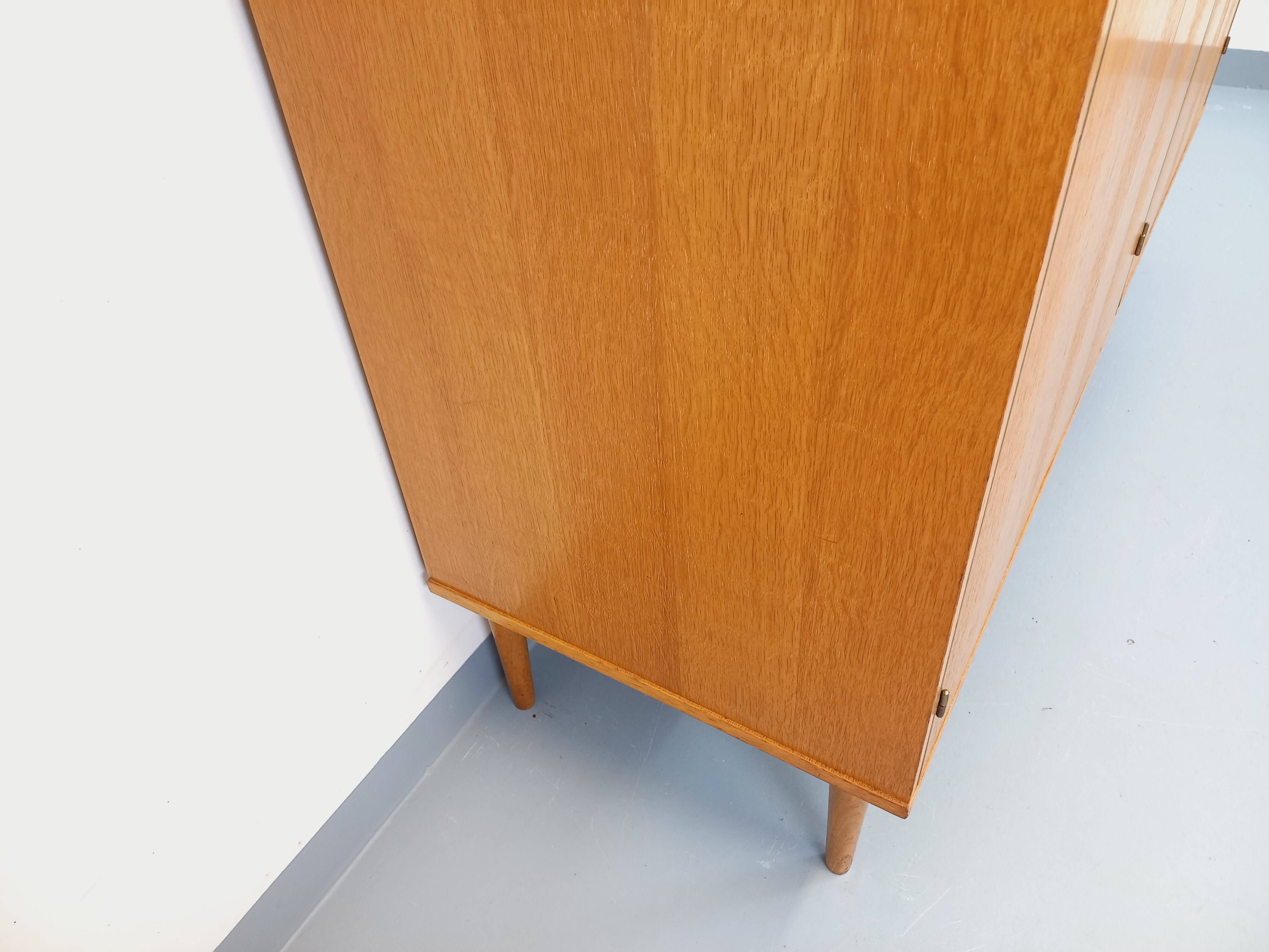 Vintage oak wardrobe from the 1960s.