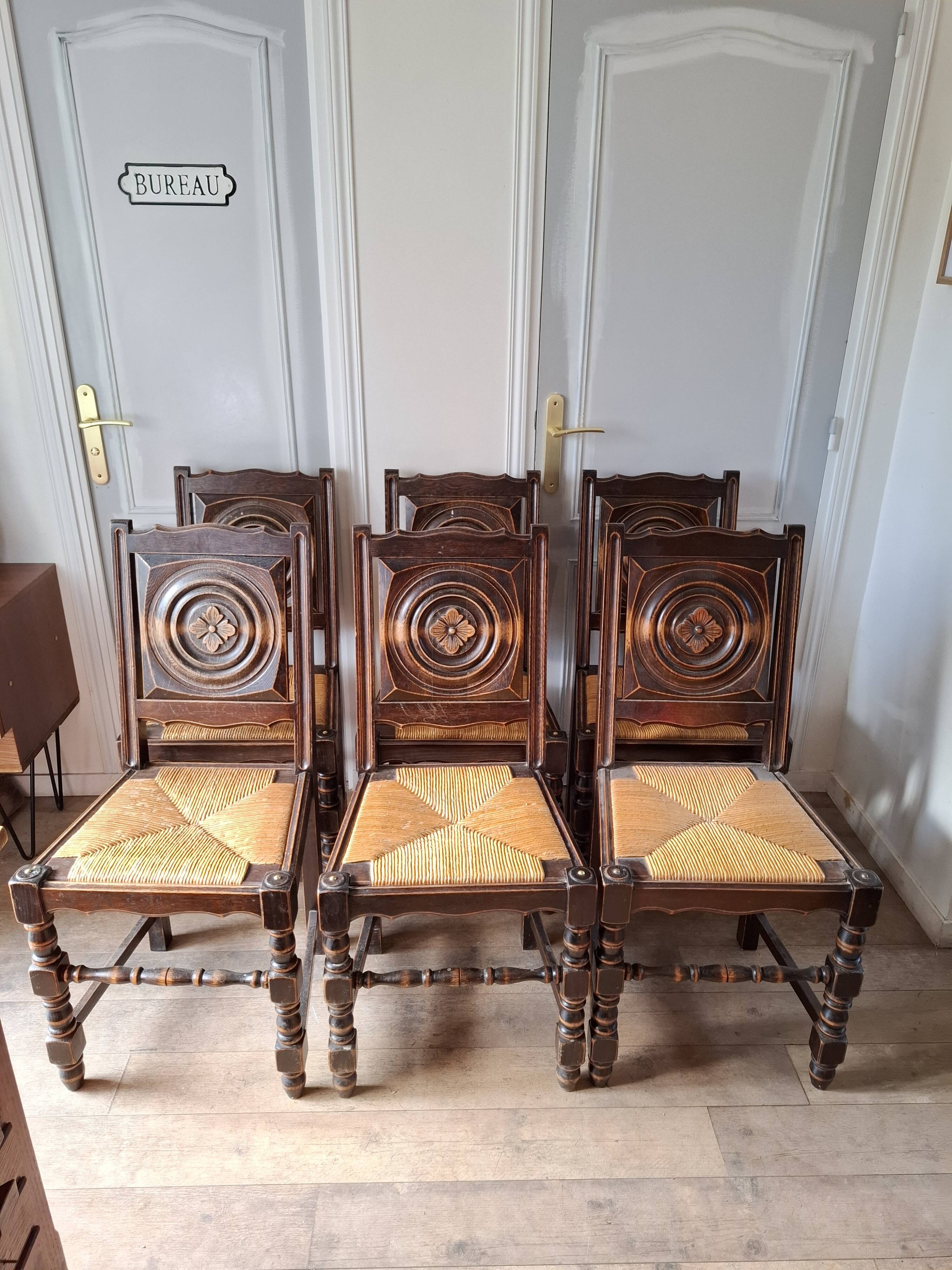 6 Arts and Crafts chairs