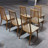 6 chairs Scandinavian years 50 60 Lubke