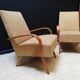 Paire de fauteuils vintage Halabala 1950