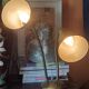 Designer desk lamp in gold metal 2 flexible arms from the 70s