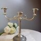 Bougeoir candélabre 3 bras argent plaqué, vintage