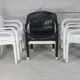 Set de 6 fauteuils d'extérieur Pierre Paulin "Dangari", Allibert. Plastique. France, 1980