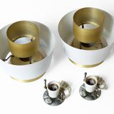 Pair of ceiling lamps "Tivoli" by Jørn Utzon for Nordisk Solar Compagni. Denmark 1970s