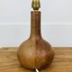 Wooden ball lamp with wool lampshade, 1960s