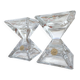 Set of 2 vintage Cristal d'Arques candlesticks