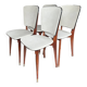 Set of mid-century Scandinavian-inspired chairs.