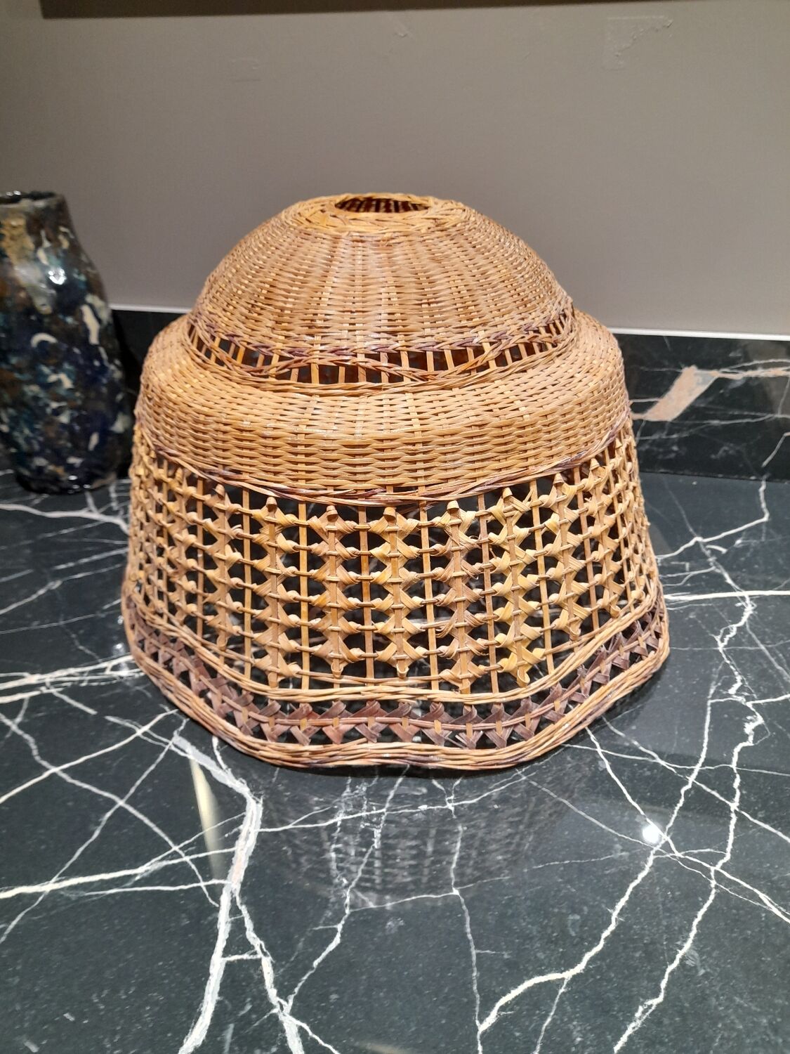 Vintage woven wicker abat