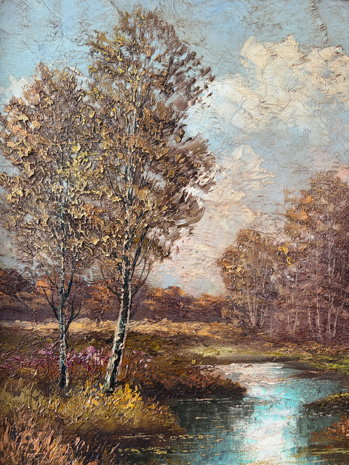 Bucolic landscape signed