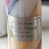 Vase ball glass of blown Art, Murano, ribbon strips