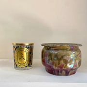 Iridescent ceramic pot