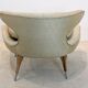 Fauteuil « Horn Chair » de Karpen of California en tissu doré et noyer