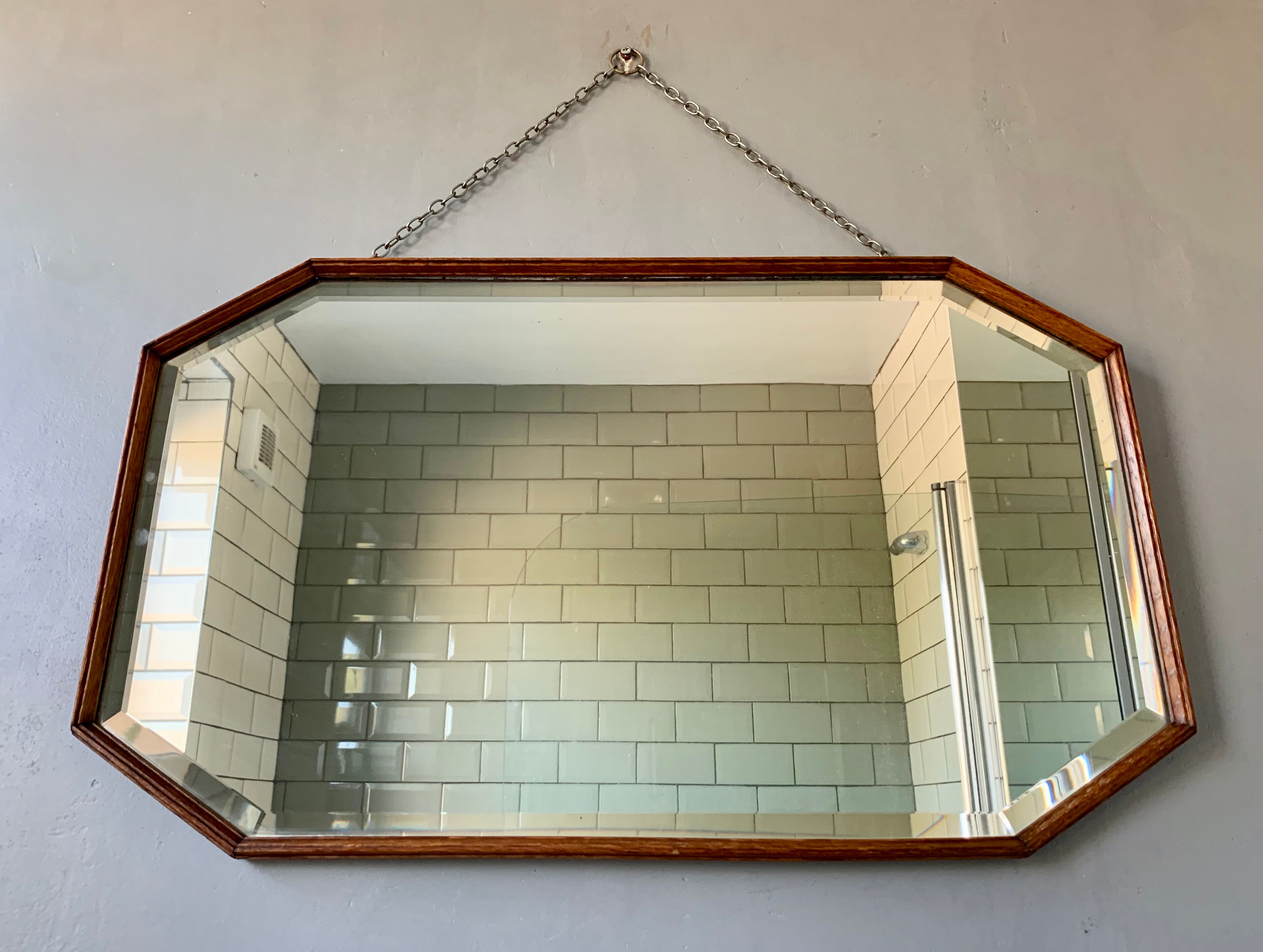 Miroir mural octagonal - 69x40cm