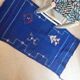 Carpet vintage in majorelle blue sabra 120 x 53 cm
