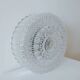 Vintage round ceiling light in bubbled glass, 1970s.