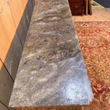 Louis Philippe style sideboard in painted wood and faux marble