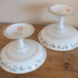 Duo of porcelain display cups of the depot rue Drouot in Paris