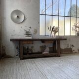 Solid oak console workbench 220cm