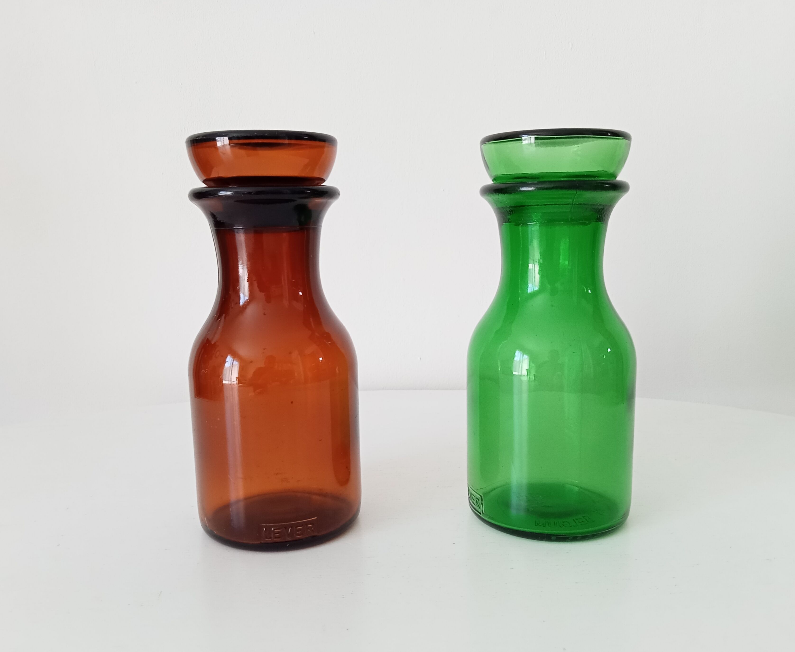 Set of 2 vintage jars Level 70s/80s