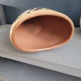 Terracotta and patterned canvas planter