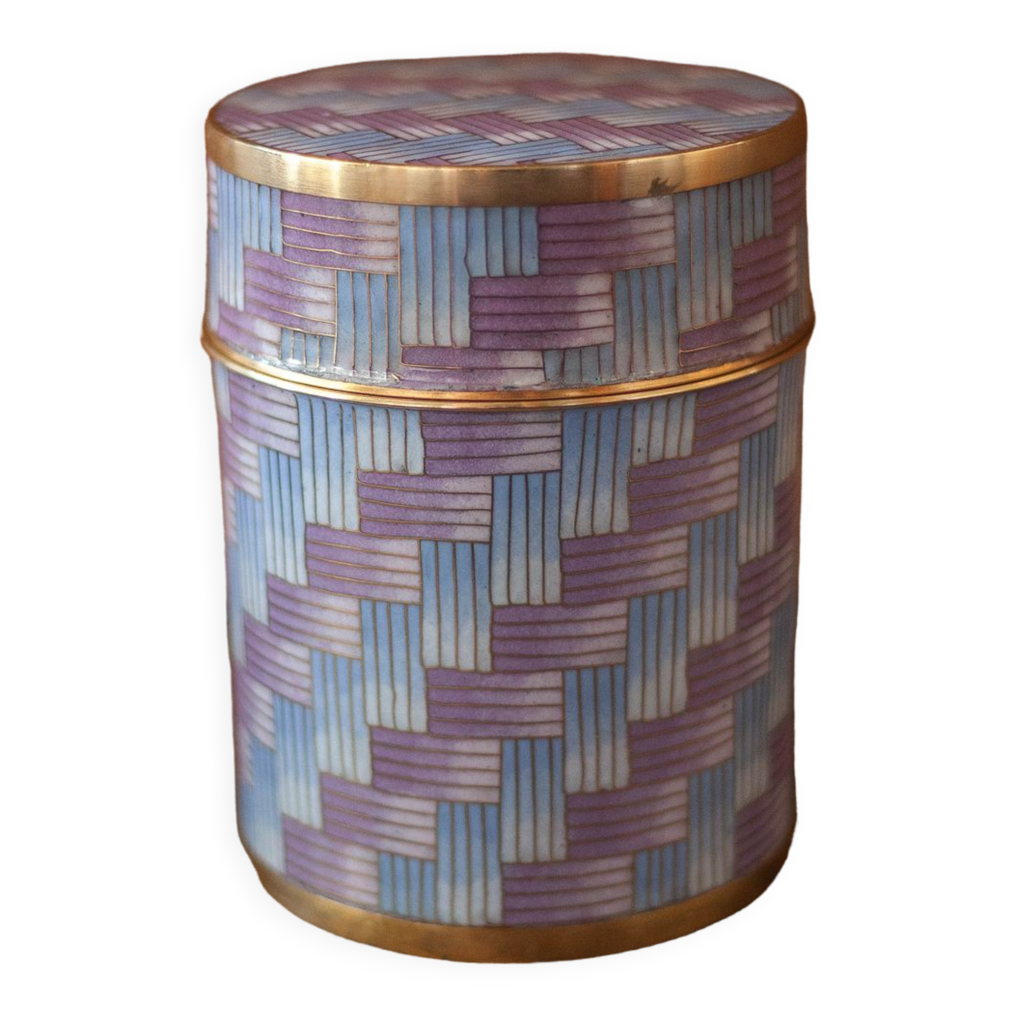 Fabienne jouvin enamelled box, cloisonné round box, enamelled pot, tea pot, interior decoration