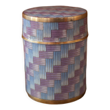 Fabienne jouvin enamelled box, cloisonné round box, enamelled pot, tea pot, interior decoration