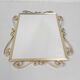 Vintage faceted mirror in aluminum frame