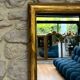 Antique mirror, 145/68cm, gilded with gold leaf and mercury.