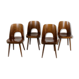 Set of 4 wooden chairs by Oswald Haerdtl for ton, 1950s, no. 515