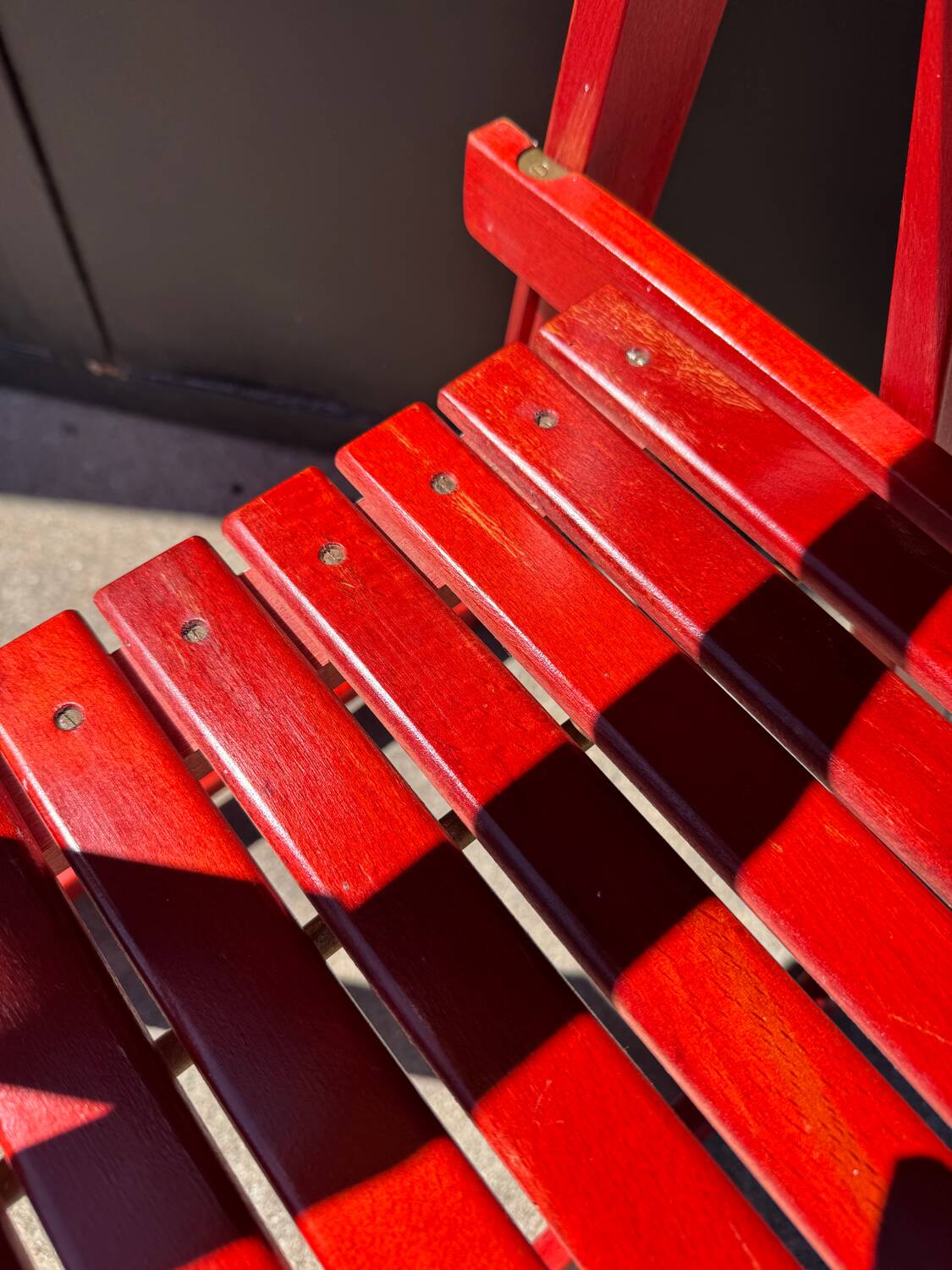 Aldo Jacober folding chairs from the 1970s.