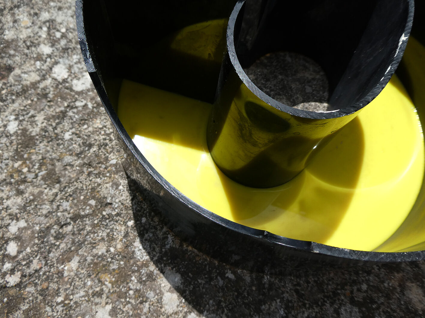 Letter C of yellow and black industrial sign