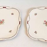 Pair of dessert plates Moulin des Loups St Amand Width 18 cm