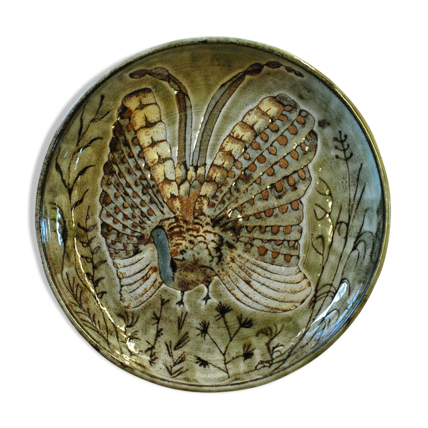 Decorative dish of Robert Pérot workshop of the old mill in Vallauris