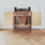 Renovated vintage vinyl cabinet, 1960s-70s.