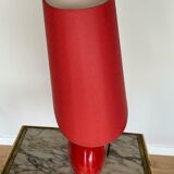 Red ceramic lamp drimmer modernist lampshade