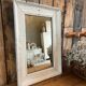 Antique white patinated mirror