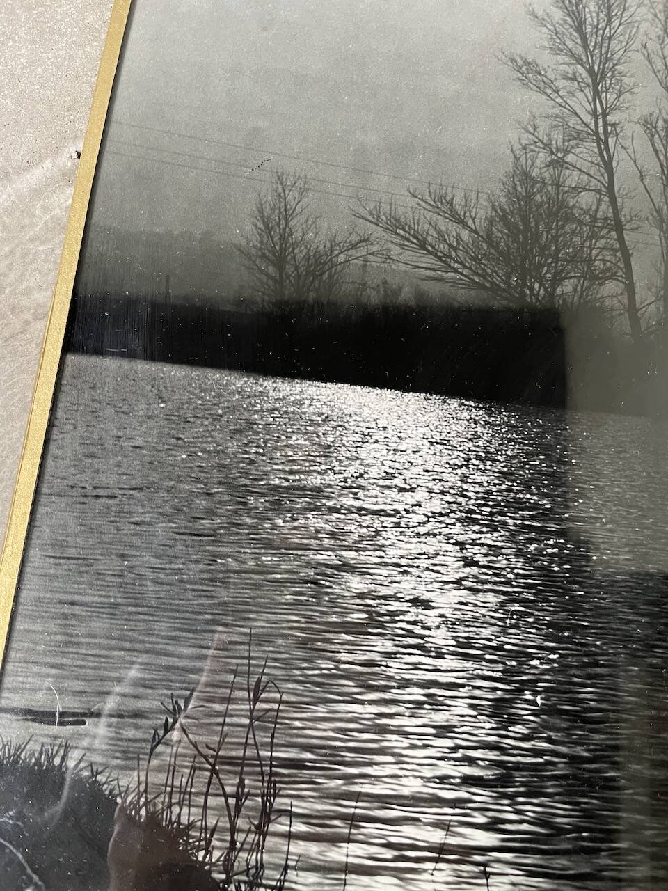 Old photographs lake and mountain
