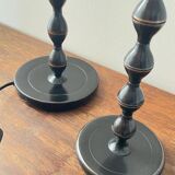 Paire lampes bobines ikea vintage