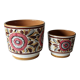 1960s - set of 2 ceramic planter, made in Italy, vintage