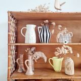 Large rattan bookcase shelf from the 60s