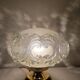 Brass lamp with molded glass globe