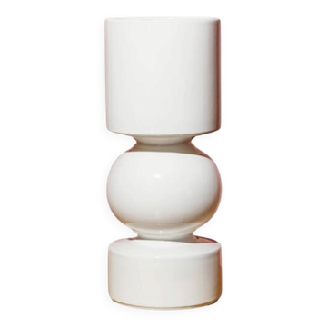 Vase blanc par Pino Spagnolo pour Sicart, Italie, 1970