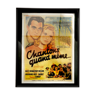 Affiche de cinéma originale ancienne Chantons quand même