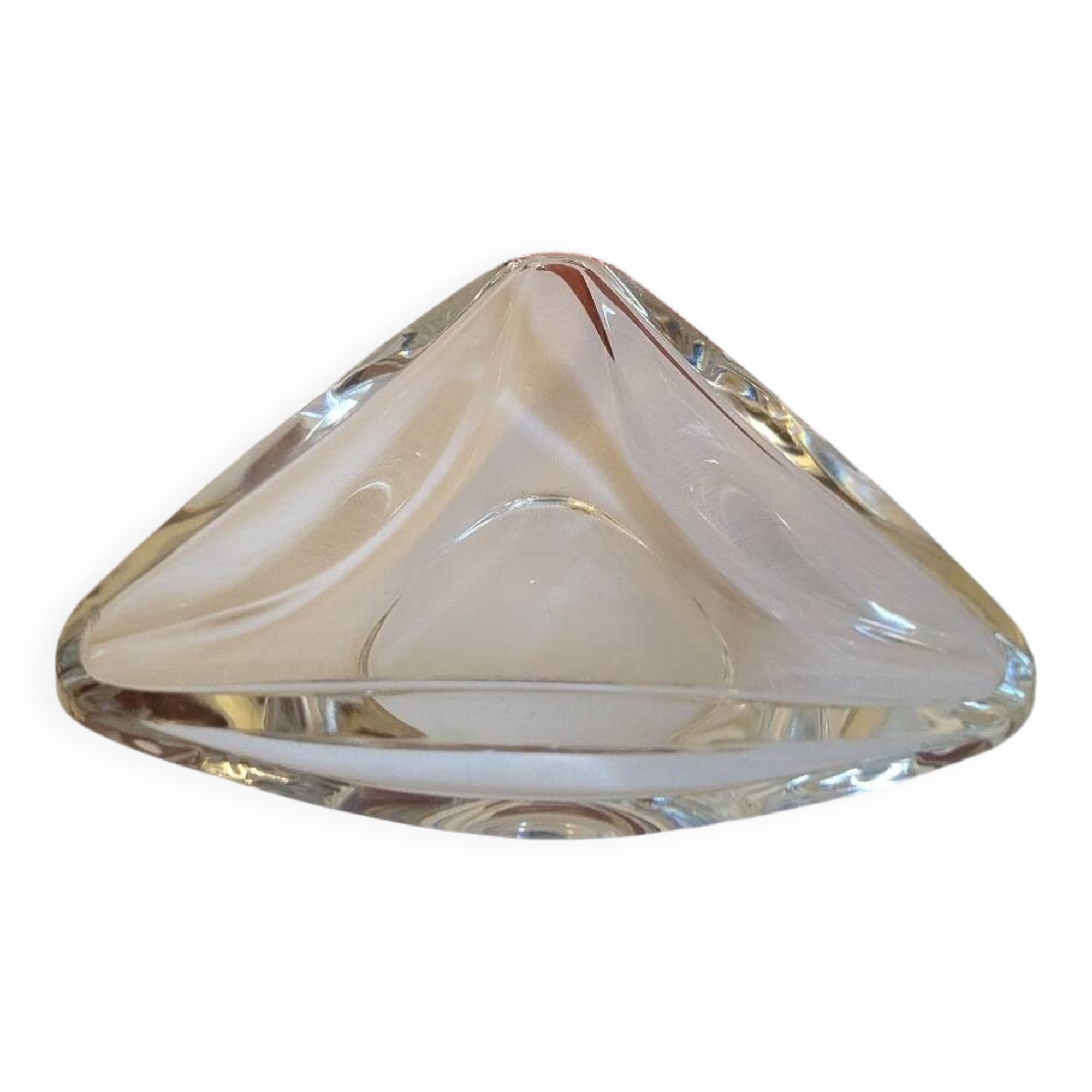 Val St Lambert Crystal Pocket Ashtray
