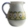 Large white terracotta carafe with a stylized green and yellow frieze pattern