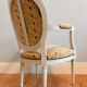 Chaise et fauteuil médaillon, style louis xvi, vers 1950